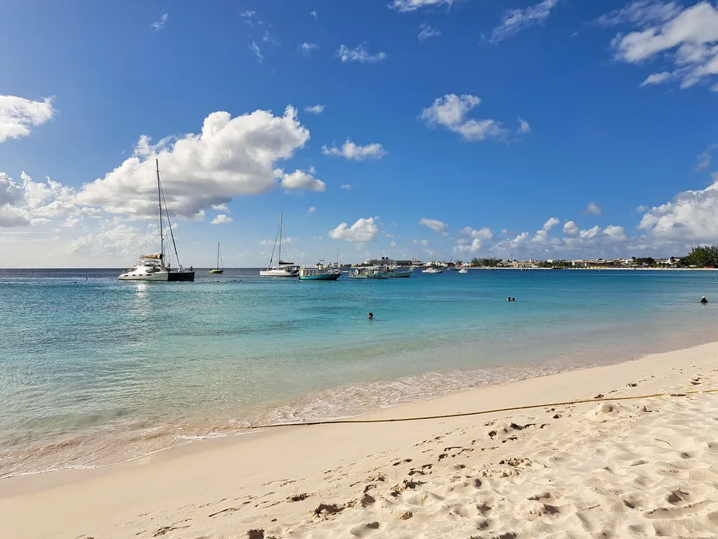 Tranquil ocean scene at Carlisle Bay