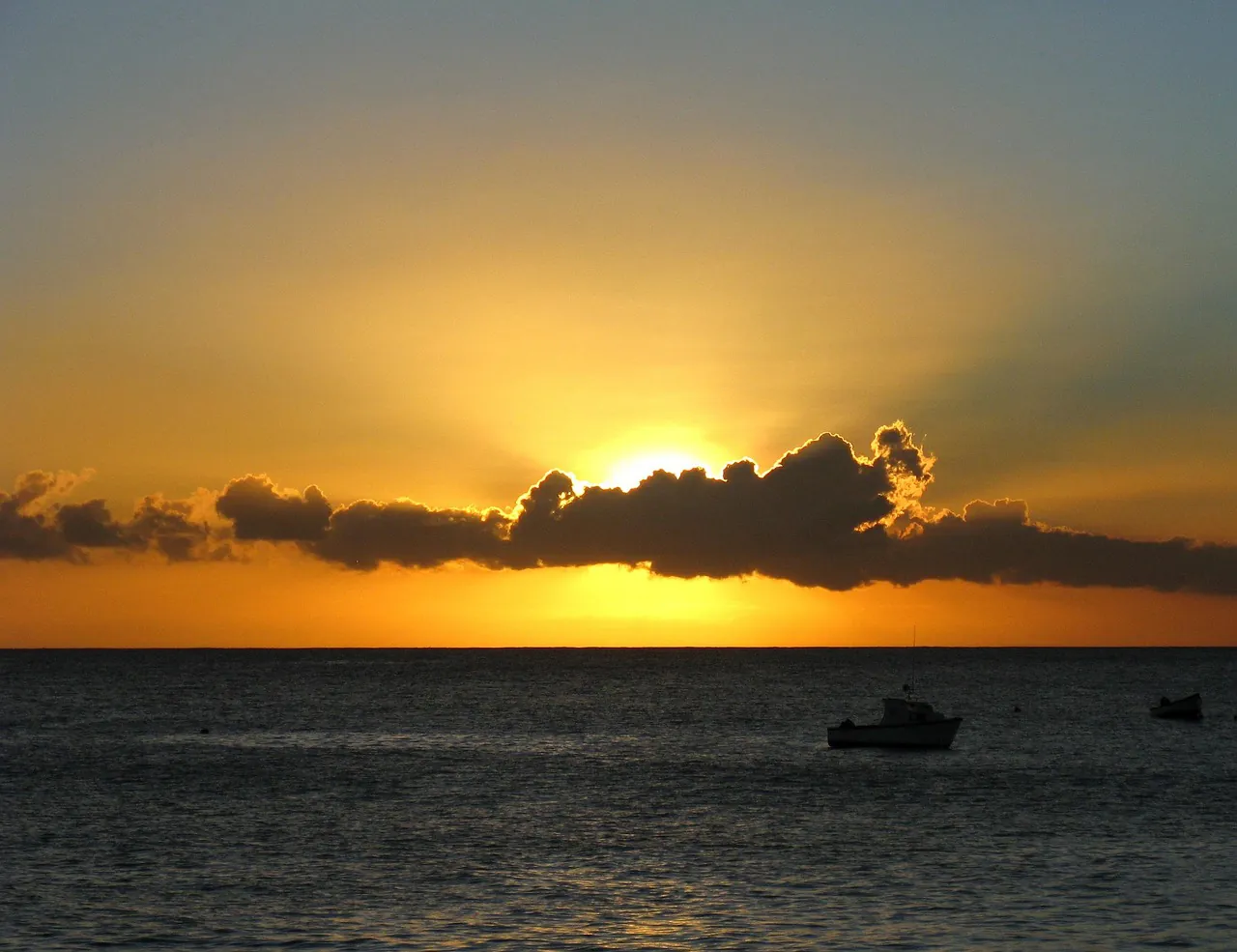 sunset, nature, clouds, brilliant, carlisle bay, barbados